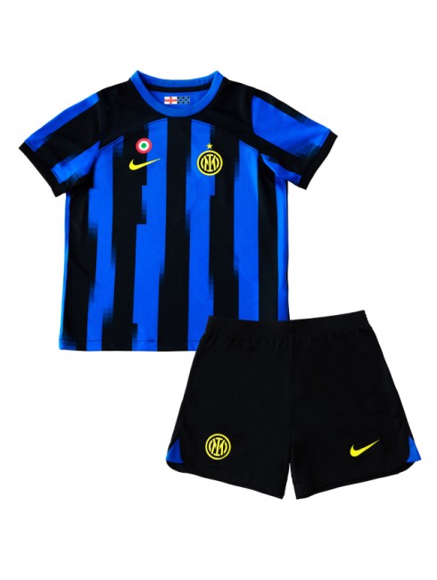 Inter Milan Replika Hemmakläder Barn 2023-24 Kortärmad (+ byxor)